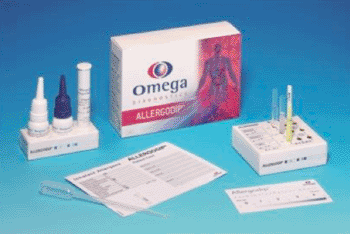 Image:  Omega’s Allergodip enzyme immunoassay (Photo courtesy of Omega).